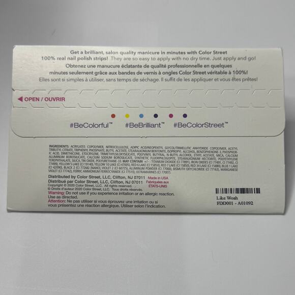 NWT Color Street "Like Woah" Blue to Green Duochrome Abstract Ombre Print - Picture 3 of 4